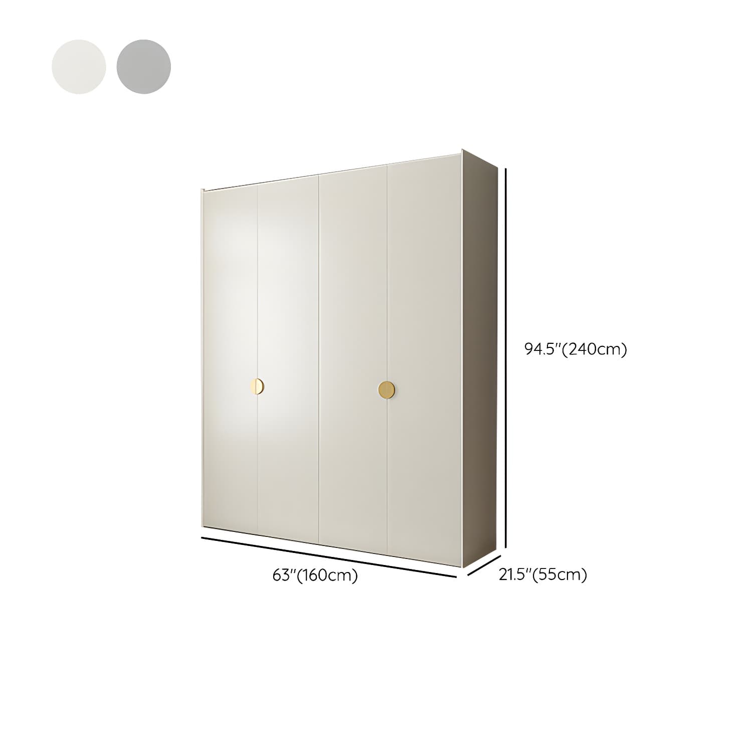 Engineered Wood Wardrobe Cabinet Modern Wardrobe Closet with Shelves for Home - image 17