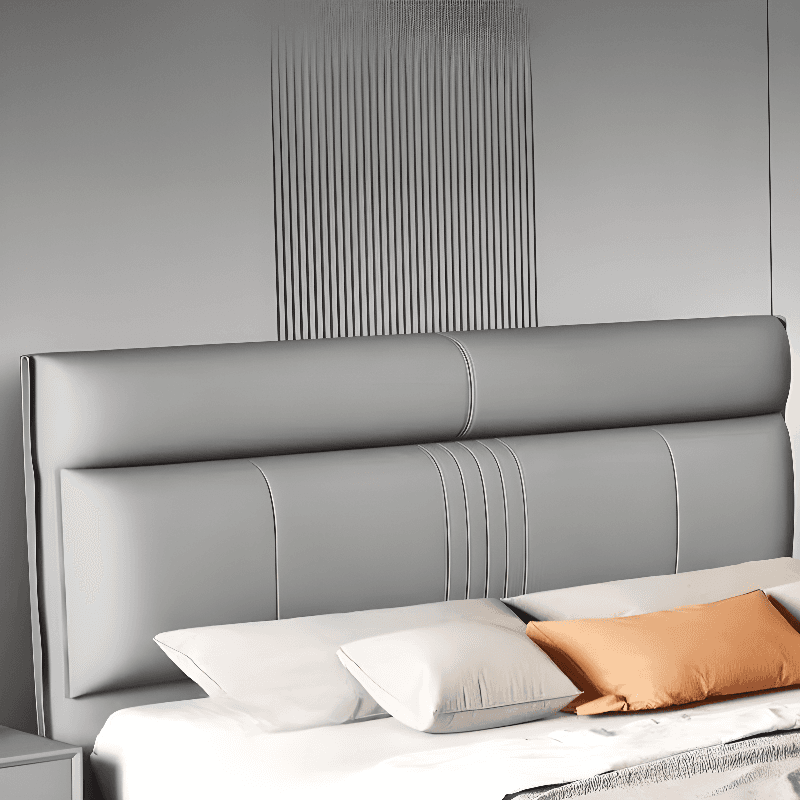 Trendy Panel Headboard in Natural Wood with No Distressing, Rectangle Shape for Queen/Full Bed, Featuring Sponge Upholstery and Standard Height - image 8