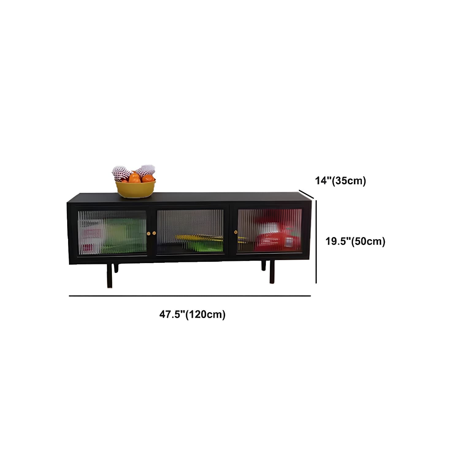 Industrial Enclosed TV Cabinet Home Metal TV Stand with Splayed Legs - image 10