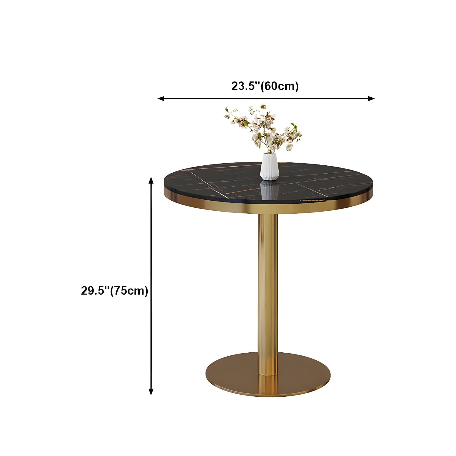Sintered Stone Dining Table Traditional Luxury Dining Table with Gold Base - image 27