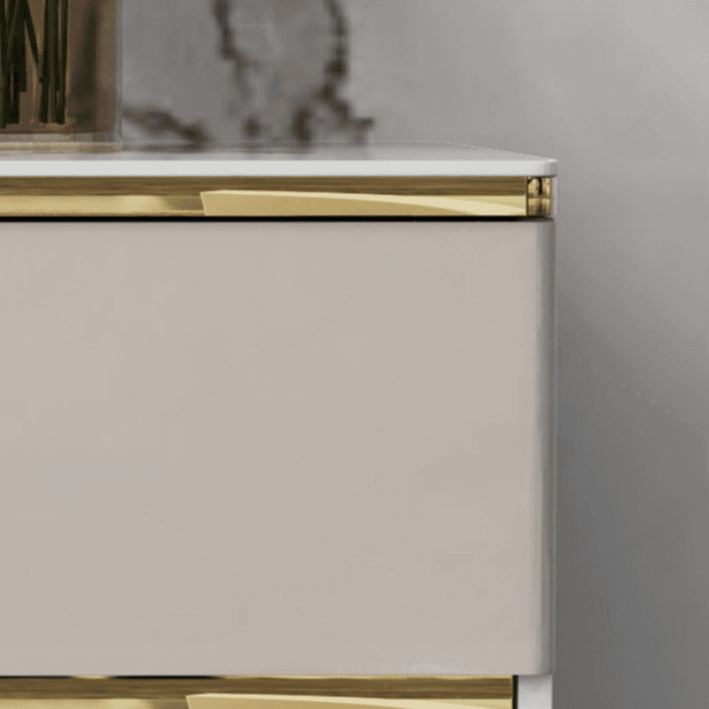 Elegant Standalone Sideboard with 5 Drawers, 5 Doors, and Faux Marble Countertop - image 8