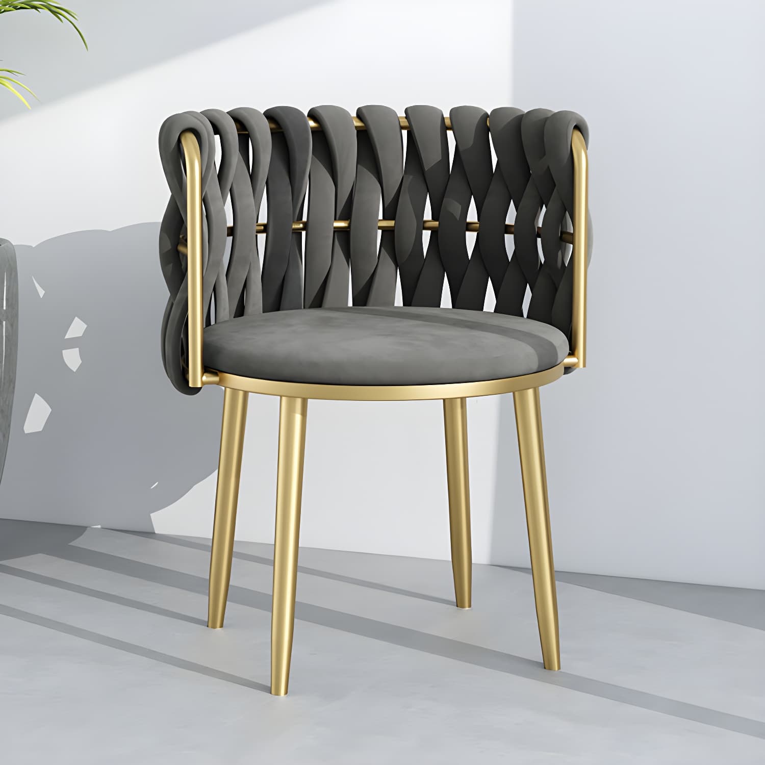 Nordic Metal Dining Room Chairs Velvet Armless Dining Chairs for Restaurant - image 13