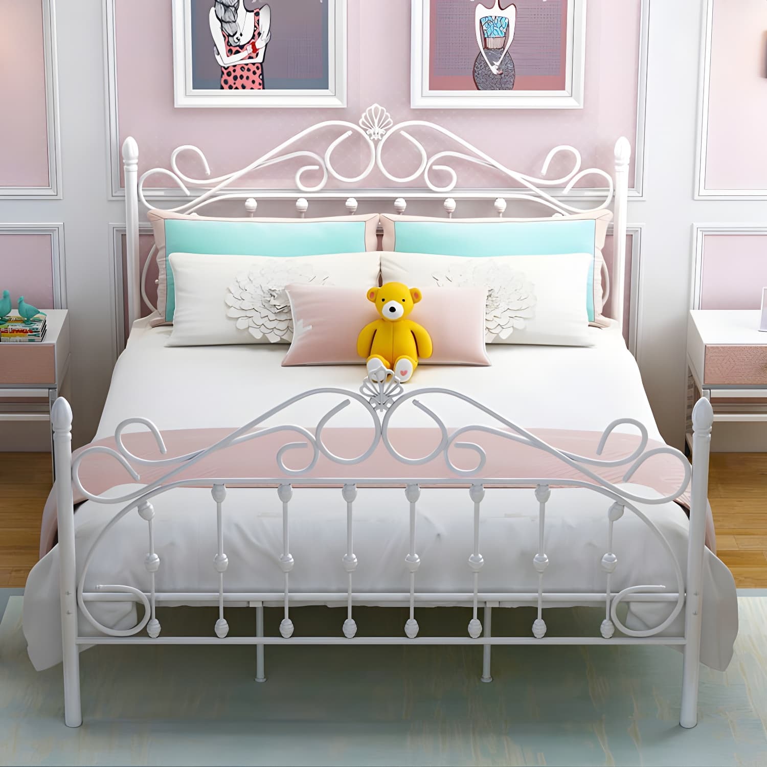 Industrial Style Standard Bed Iron Multiple Colors Excluding Storage Space - image 4