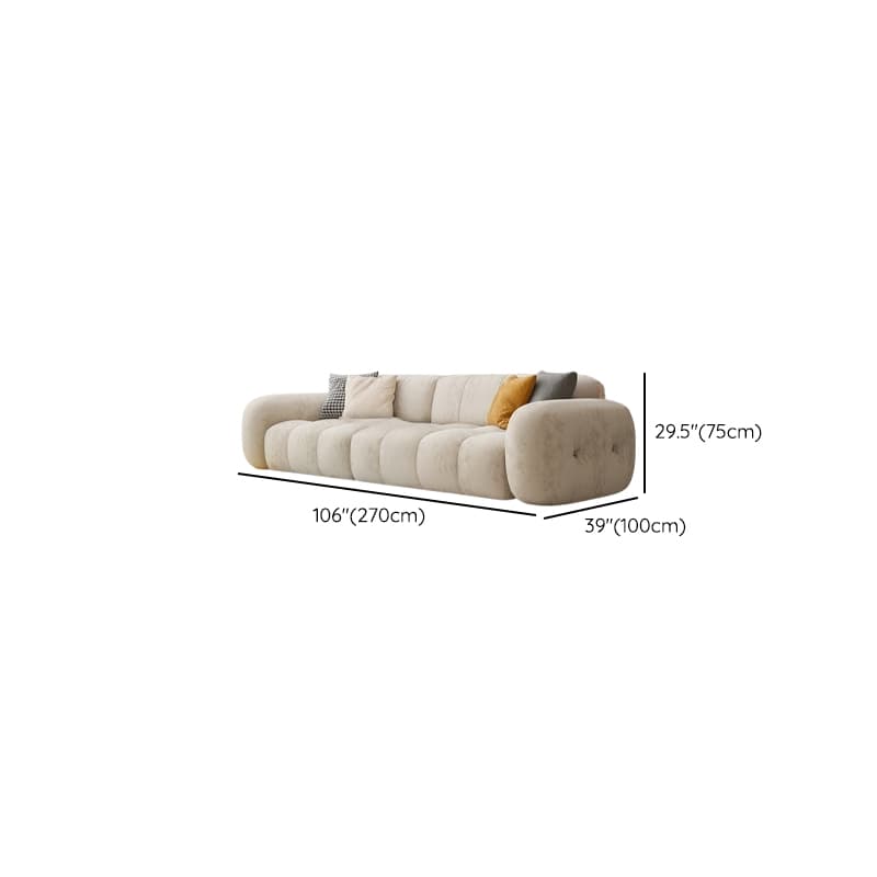 Channel Back L-Shape/Straight Right Hand Facing/Horizontal Sofa Recliner/Sofa Couch in Brown/Beige with Concealed Support & Pine Wood Frame for Living Room - image 18