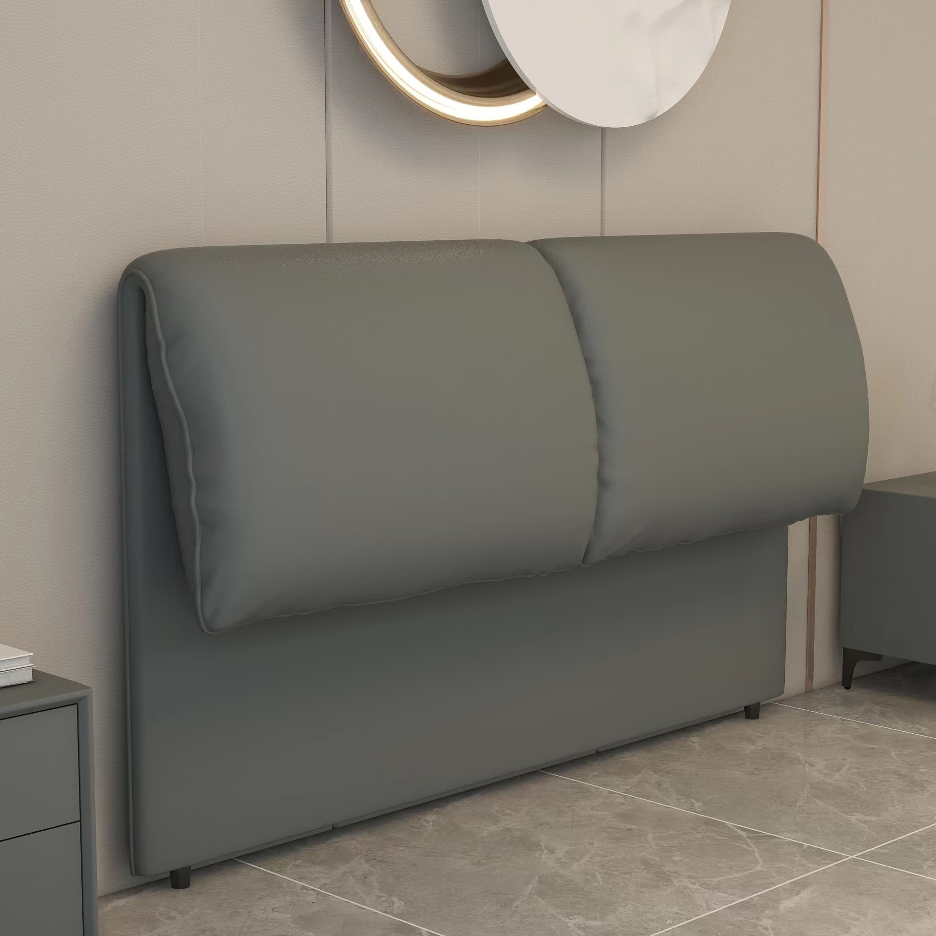 Simple Free-standing Standard King(76"W x 80"L)/Queen(60"W x 80"L)/Full(54"W x 75"L) Panel No Distressing With Legs in Wood/ Upholstery and Sponge