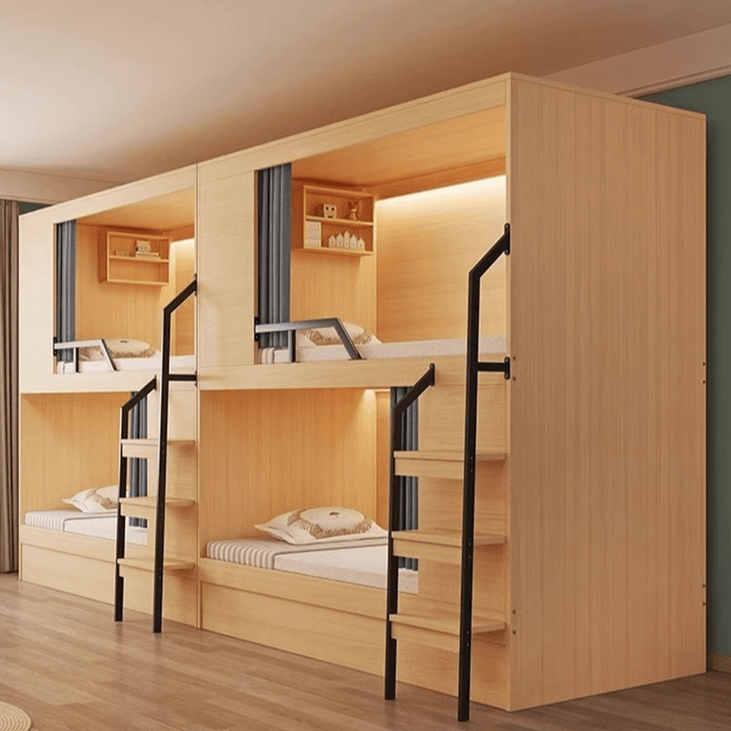 Minimalist High Bed Frame with Mattress and Guard Rail - image 4