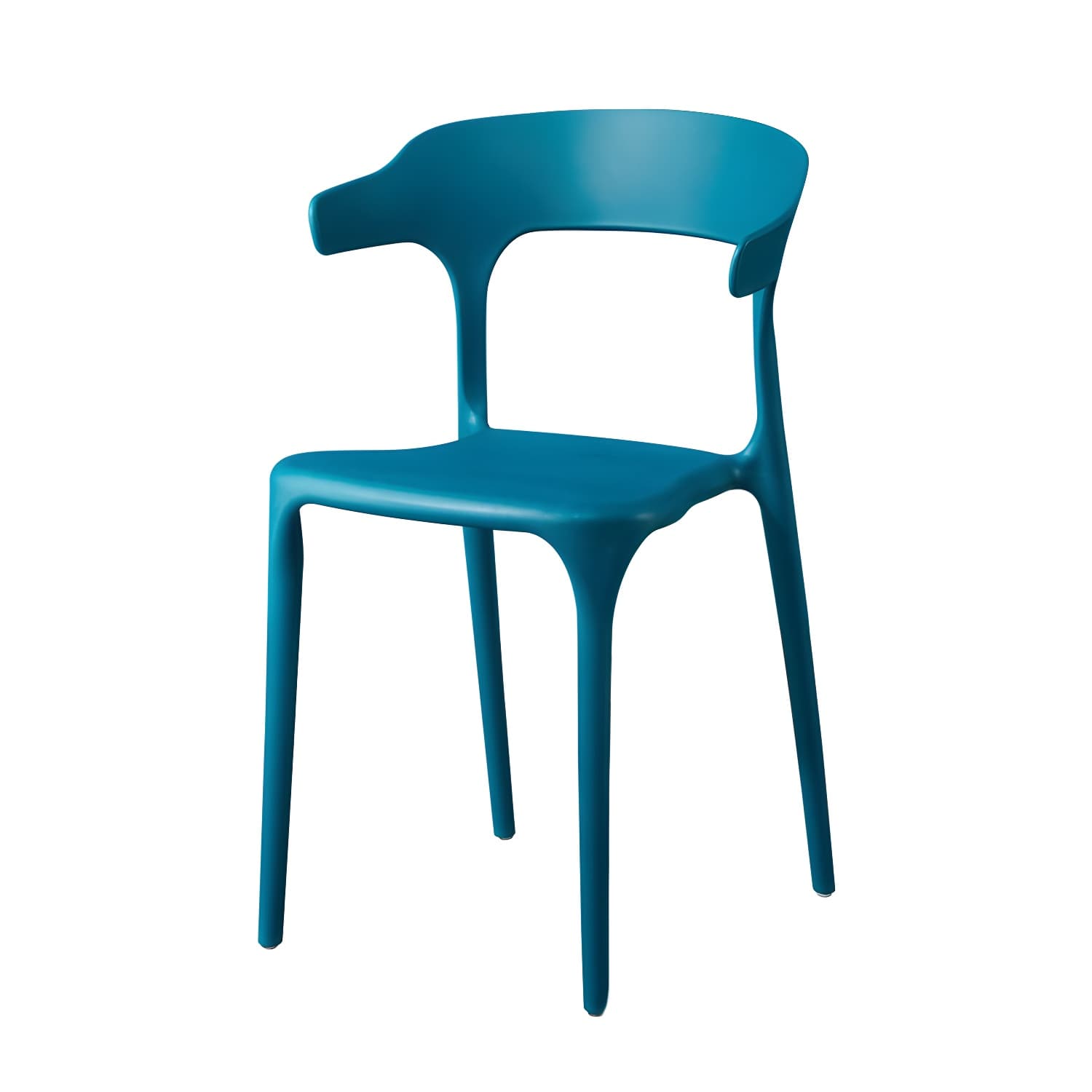 Glam Plastic Side Chair Matte Finish Open Back Dining Chair for Dinning Room - image 20