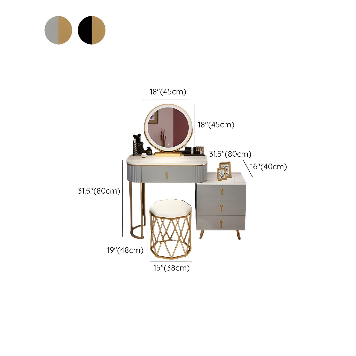 Modern Simple Style Vanity Dressing Table with Drawers for Bedroom - image 13