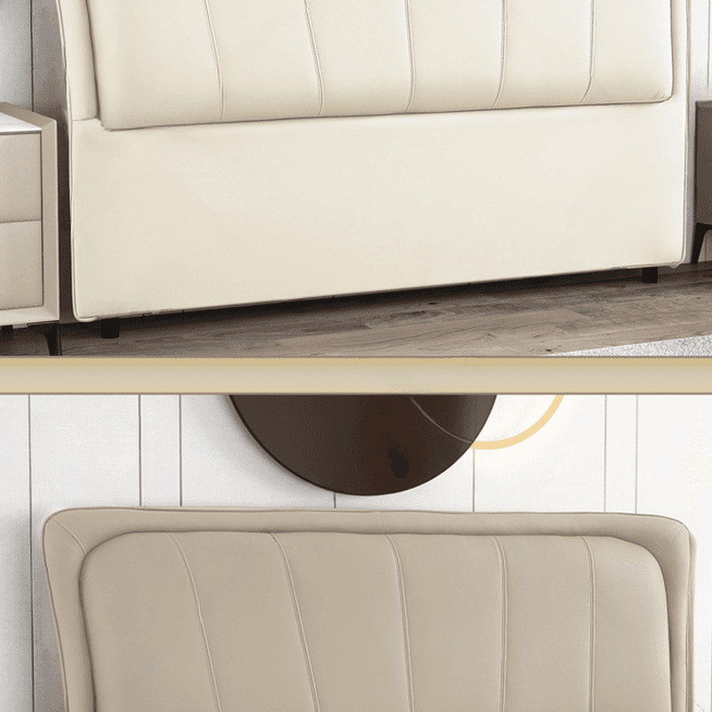 Free-standing Standard Standard（36-55“） Rectangle Full(54"W x 75"L) Panel Headboard With Legs, Sponge Filing and Wood Frame - image 12