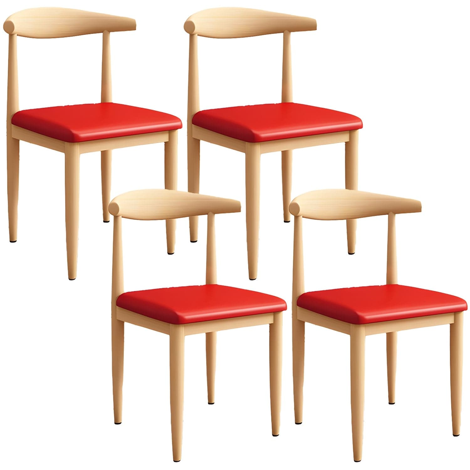 Modern Kitchen Dining Chairs Open Back Dining Chair with Metal Base - image 13