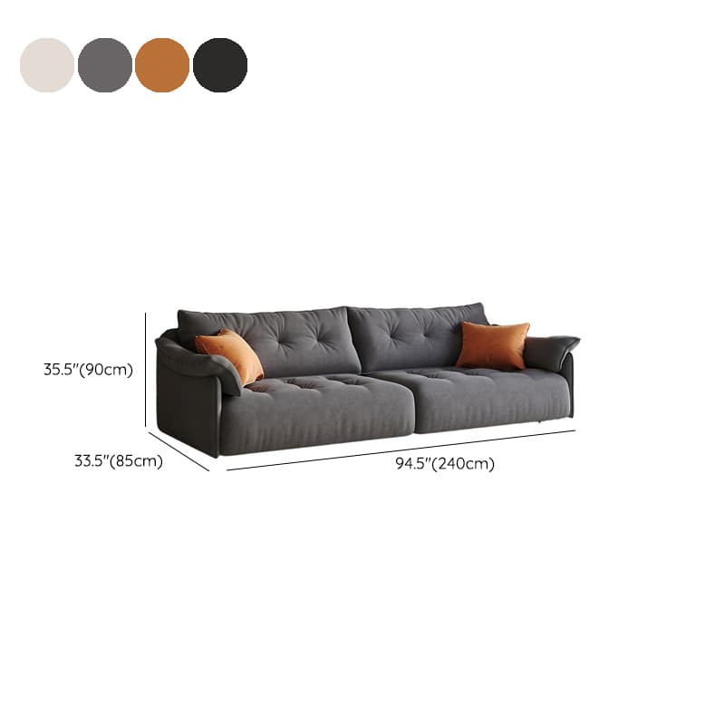Drawing Room Standard Sofa in Midnight Black/Amber Color/Off-White with Armrest - image 14