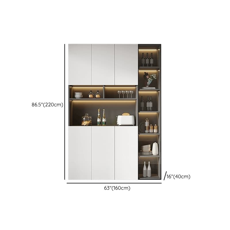 White Modern Buffet Cabinet with Cabinets and Shelves, Full Assembly Needed - image 17