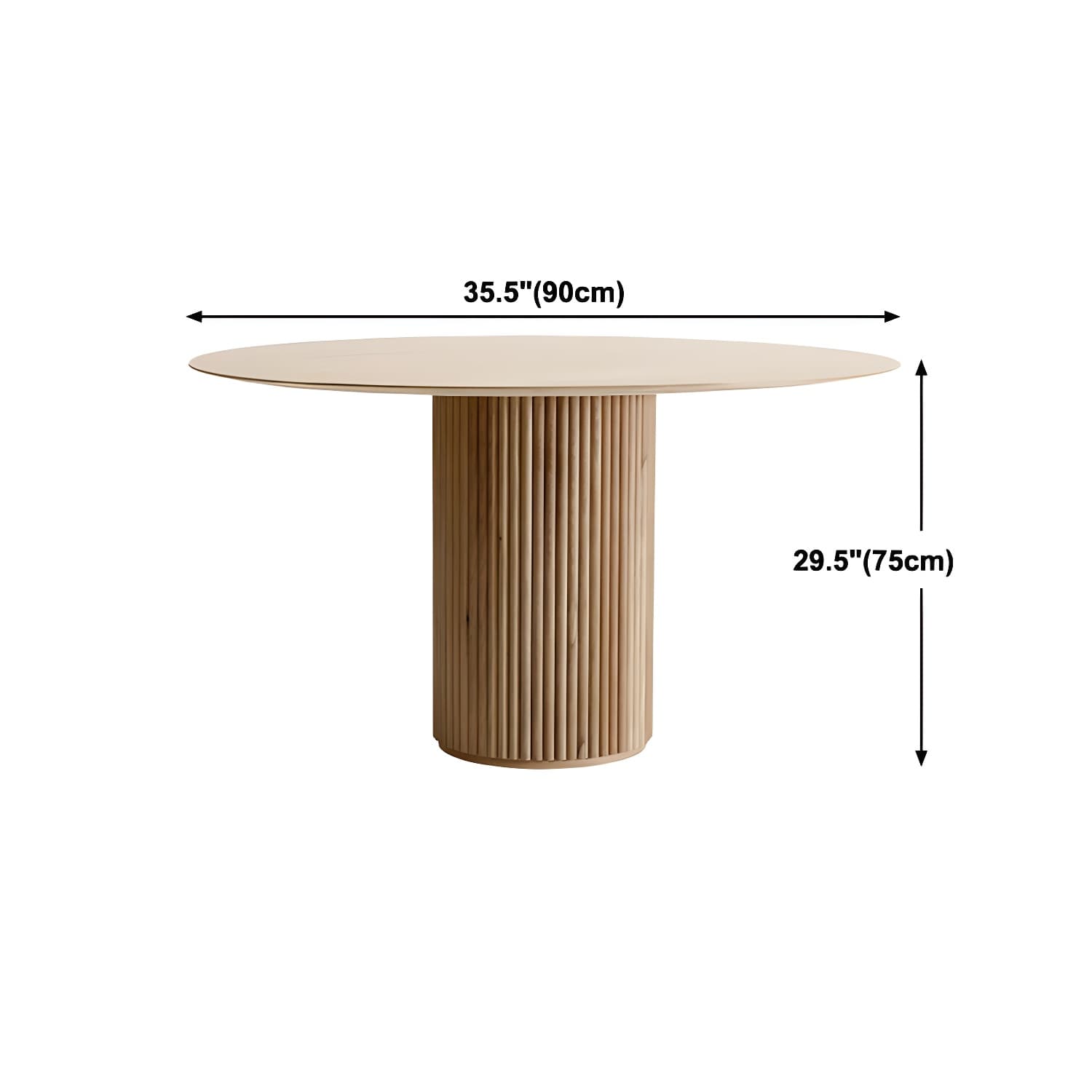Round Shape Home Dining Table Modern Wooden Dining Room Table - image 18