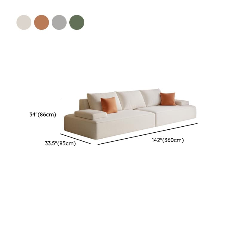 Tear Resistant Sofa Couch in Grey/Olive Green/Ivory with 5 Pillows - image 18
