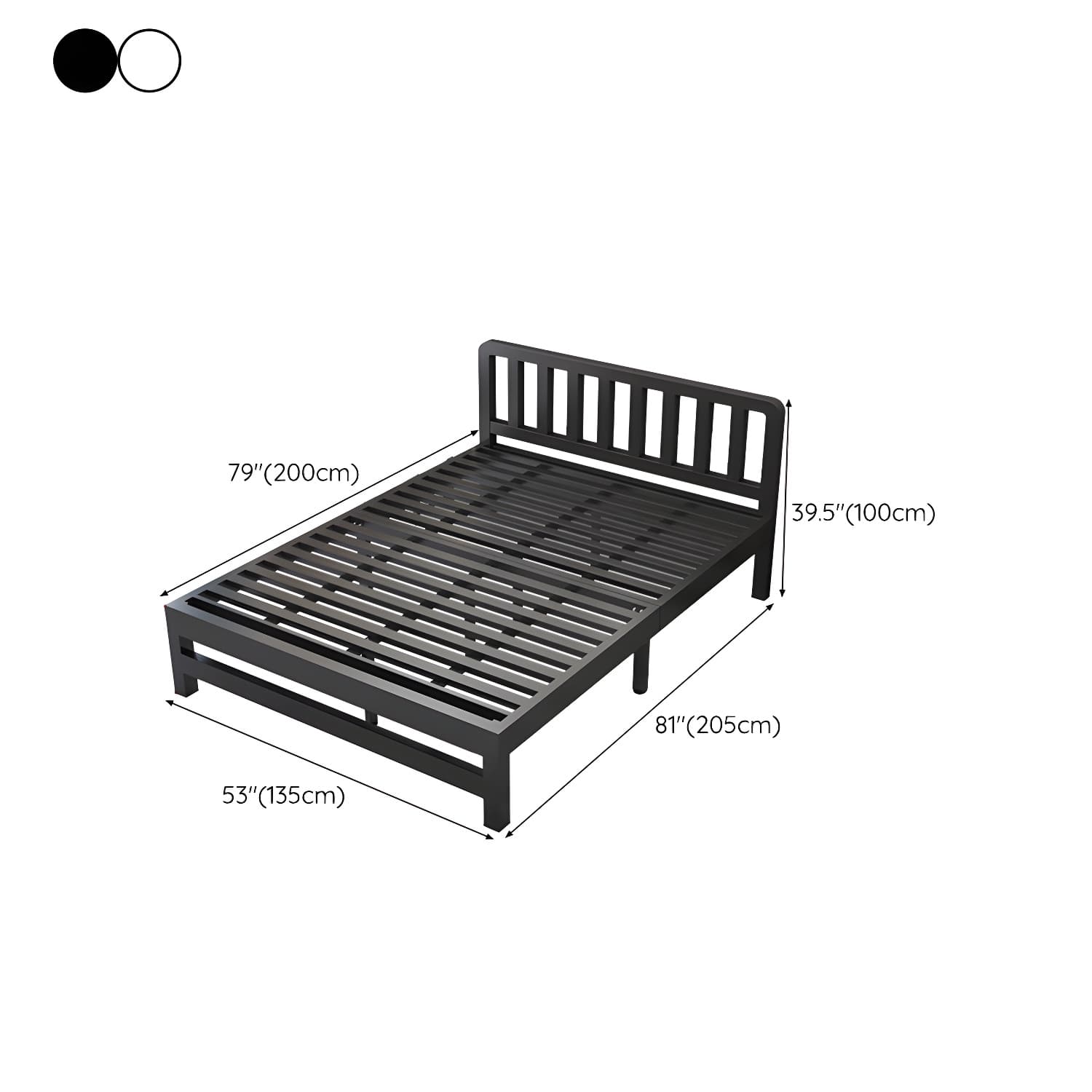 Modern Metal Bed Frame with Legs and Non-Upholstered Solid Color Design - image 17