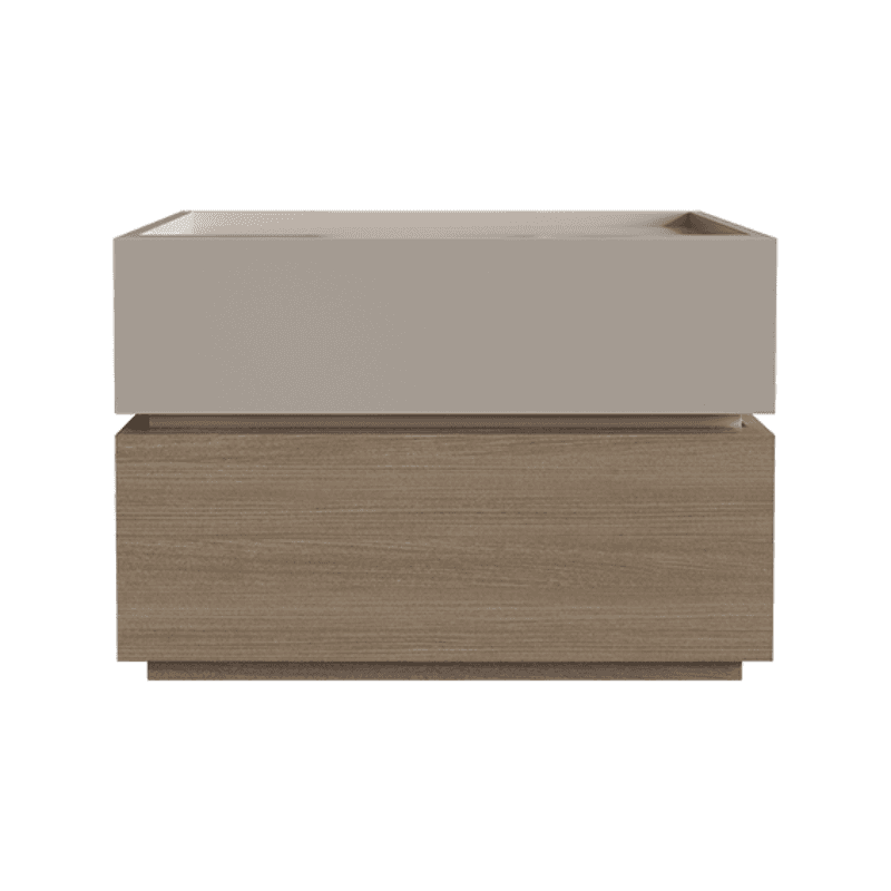 Organic Modern Nightstand With Drawer Organization Featuring 2 Drawers and Real Wood Countertop - image 6