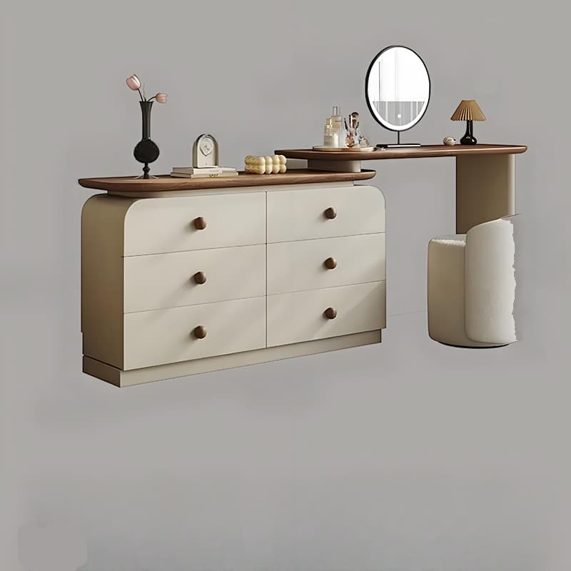 Modish Large Vanity Set/Makeup Vanity with Laminate Table Top, White Finish, 3 Drawers, Mirror Lights, and Scalable Design - image 6