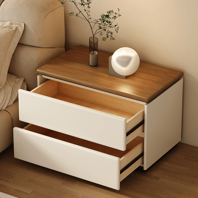 Modish 2 Tiers Drawer Storage Bedside Table with Laminate Countertop - image 18