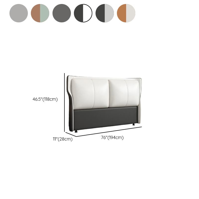Standard（36-55“） Free-standing Standard Full(54"W x 75"L)/Twin(38"W x 75"L) Rectangular Wingback Headboard With Legs, Sponge Filing and Timber Frame Included - image 13
