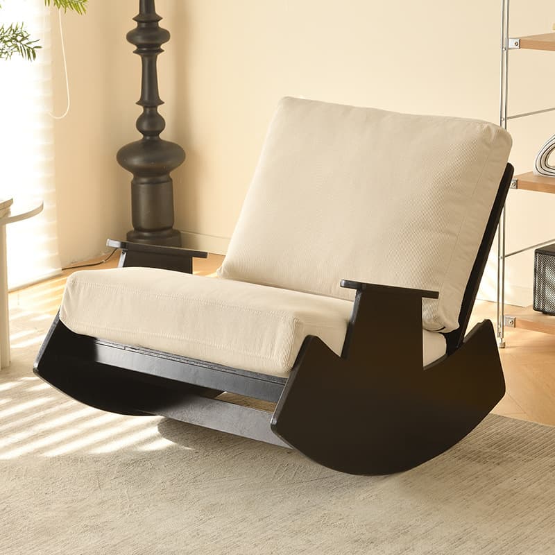 Modern Simple Style White/Lime Green/Grey Upholstered Cushioned Living Room Rocking Chair - image 20