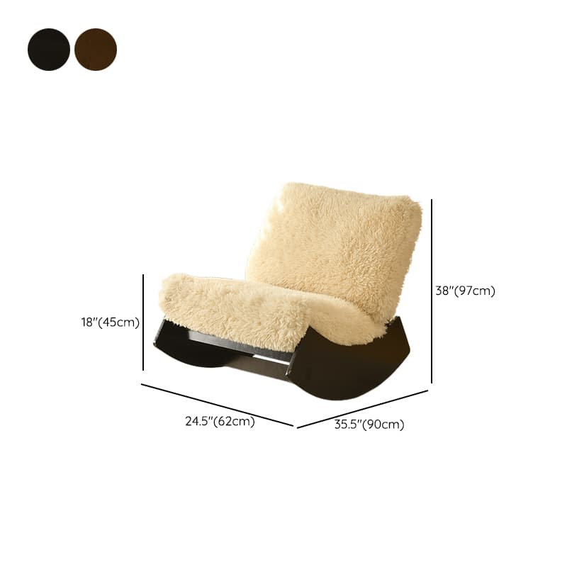 Dove Grey/Amber Color Modish Rocking Seat Upholstered and Scratch-proof Stationary with Spindle Back and Rear - image 19