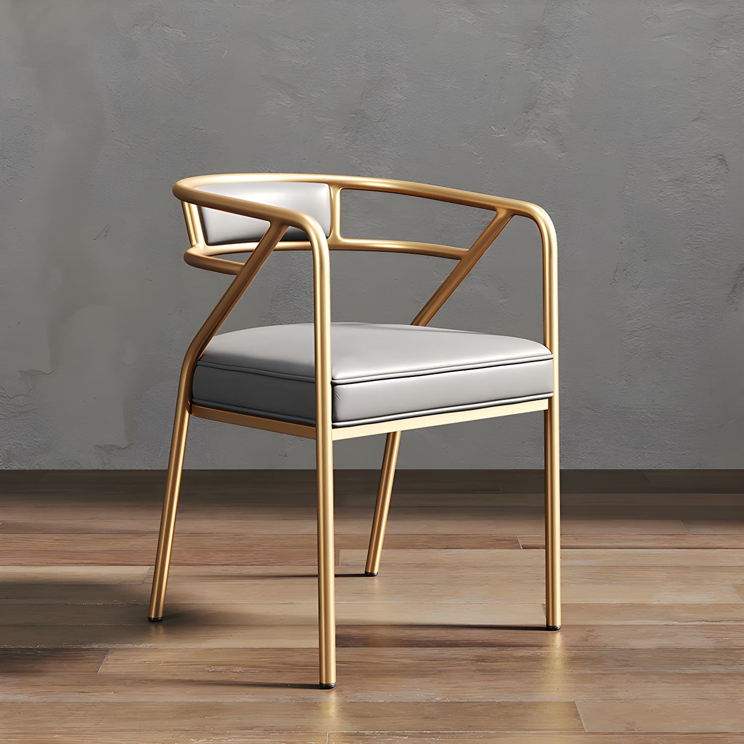 Glam Dining Chair Open Back Upholstered Dining Side Chair with Metal Legs - image 16
