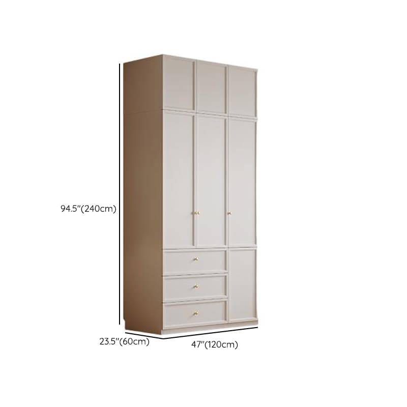 Casual Wooden Independent Armoire Cabinet with 3-Drawer, Interior Shelves, and Hanging Rod - image 17
