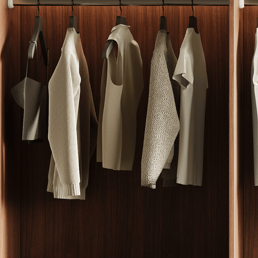 Acorn Minimalist Natural Wood Independent Wardrobe Closet with Soft Close Drawer, Soft Close Door, and Interior Shelves - image 6