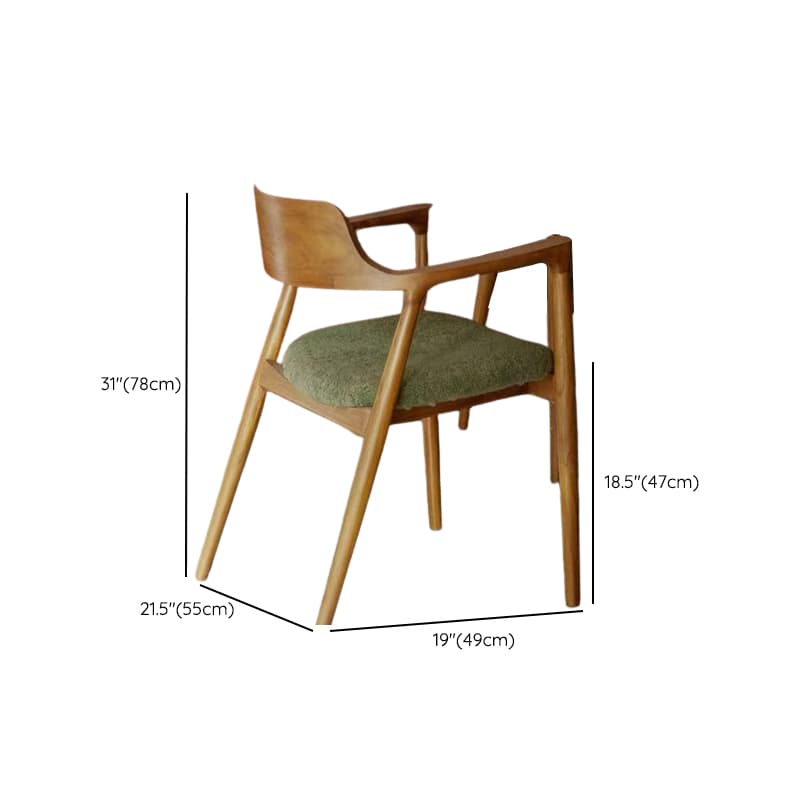 Casual Timber Sepia/Natural Finish Cushion Arm Chair with Low Back & Arms - image 11