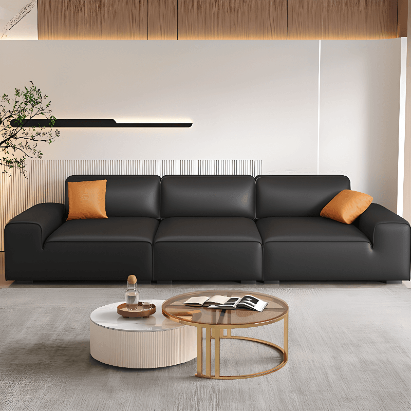 Midnight Black/White Standard Sofa/Loveseat with Armrest for Drawing Room - image 3
