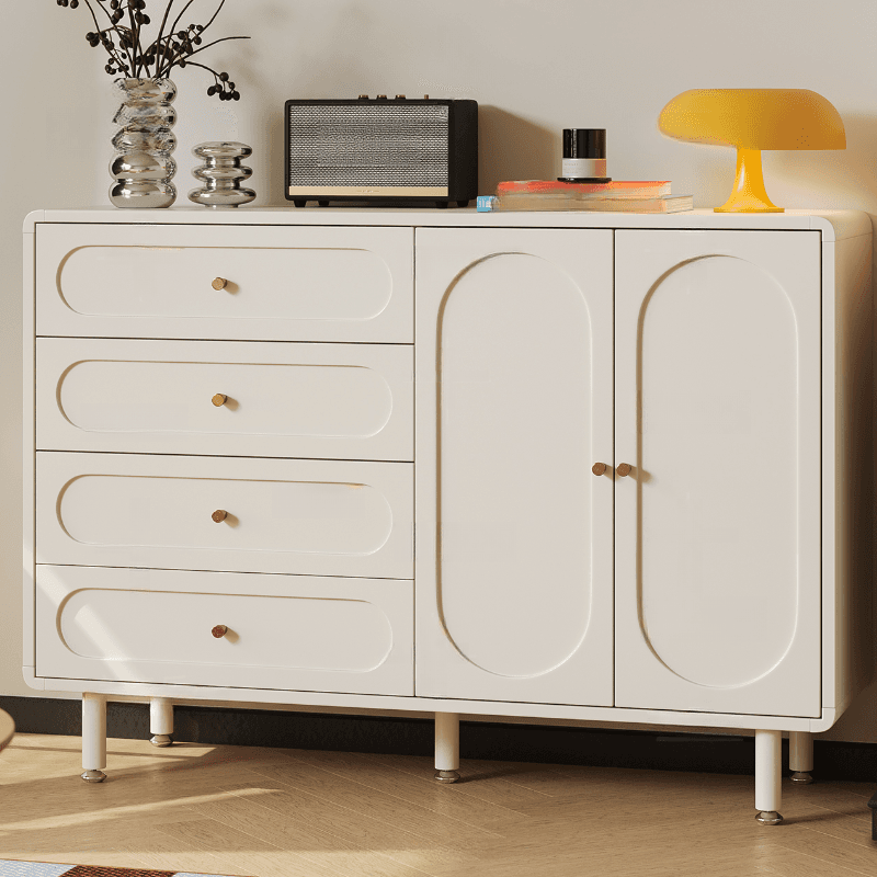 Contemporary Parlor Combo Dresser with 3 Interior Shelves