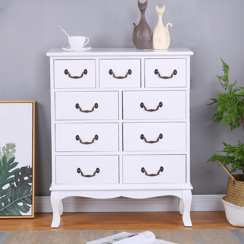 French Wood Vertical Console Dresser with 9 Drawers/7 Drawers/10 Drawers - image 10