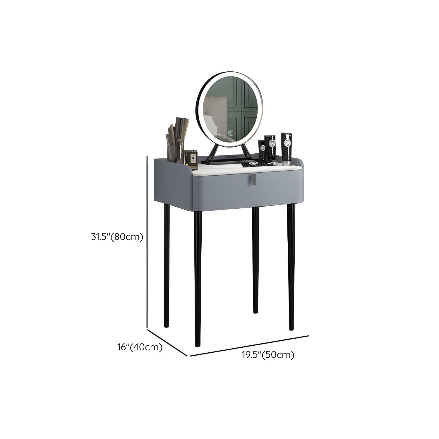15" Wide Contemporary Make-up Vanity Mirror Dressing Table with Drawer - image 21