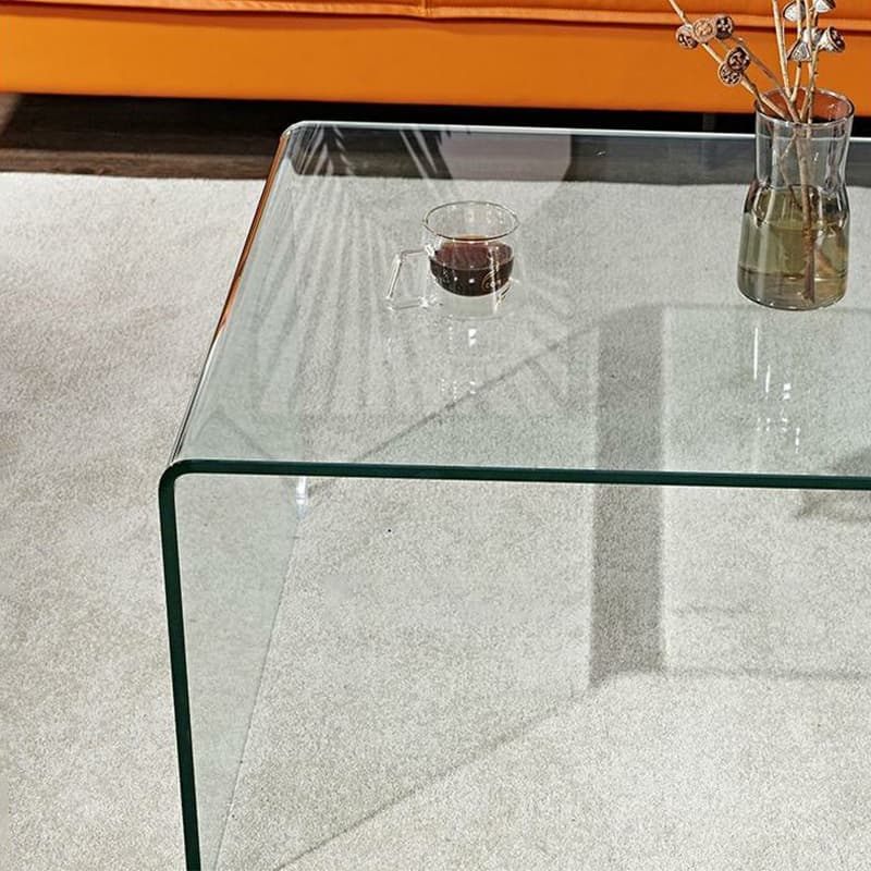Modernism Oblong Cocktail Table in Glass with Sled Base for Living Room - image 14