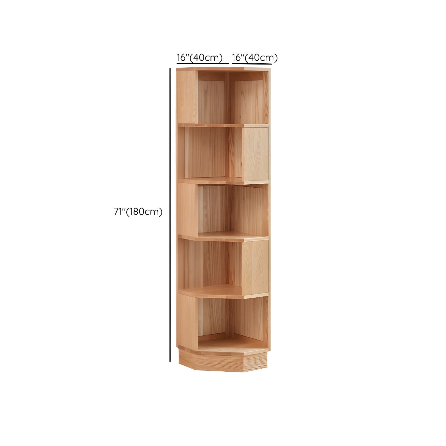 Modern Solid Wood Corner Shelves Included Side Cabinet for Bedroom - image 11