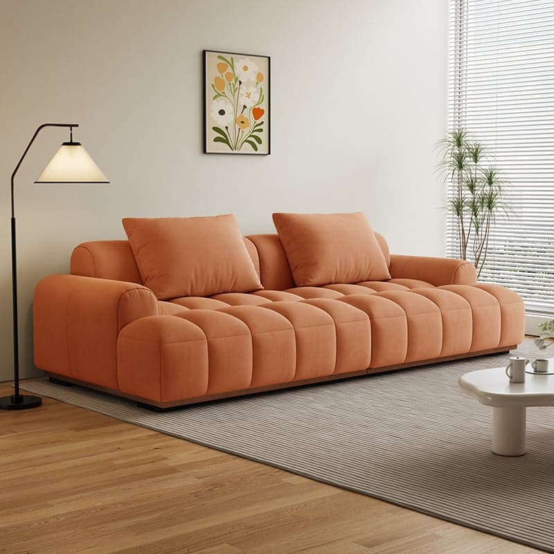 Tear Resistant Standard Sofa with Pu/Flannel Upholstery in Black/Dark Grey/White - image 10