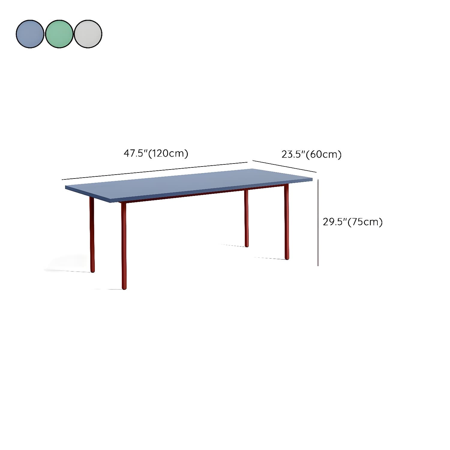 Scandinavian Wooden Rectangular Dining Table with Standard Height Legs - image 12