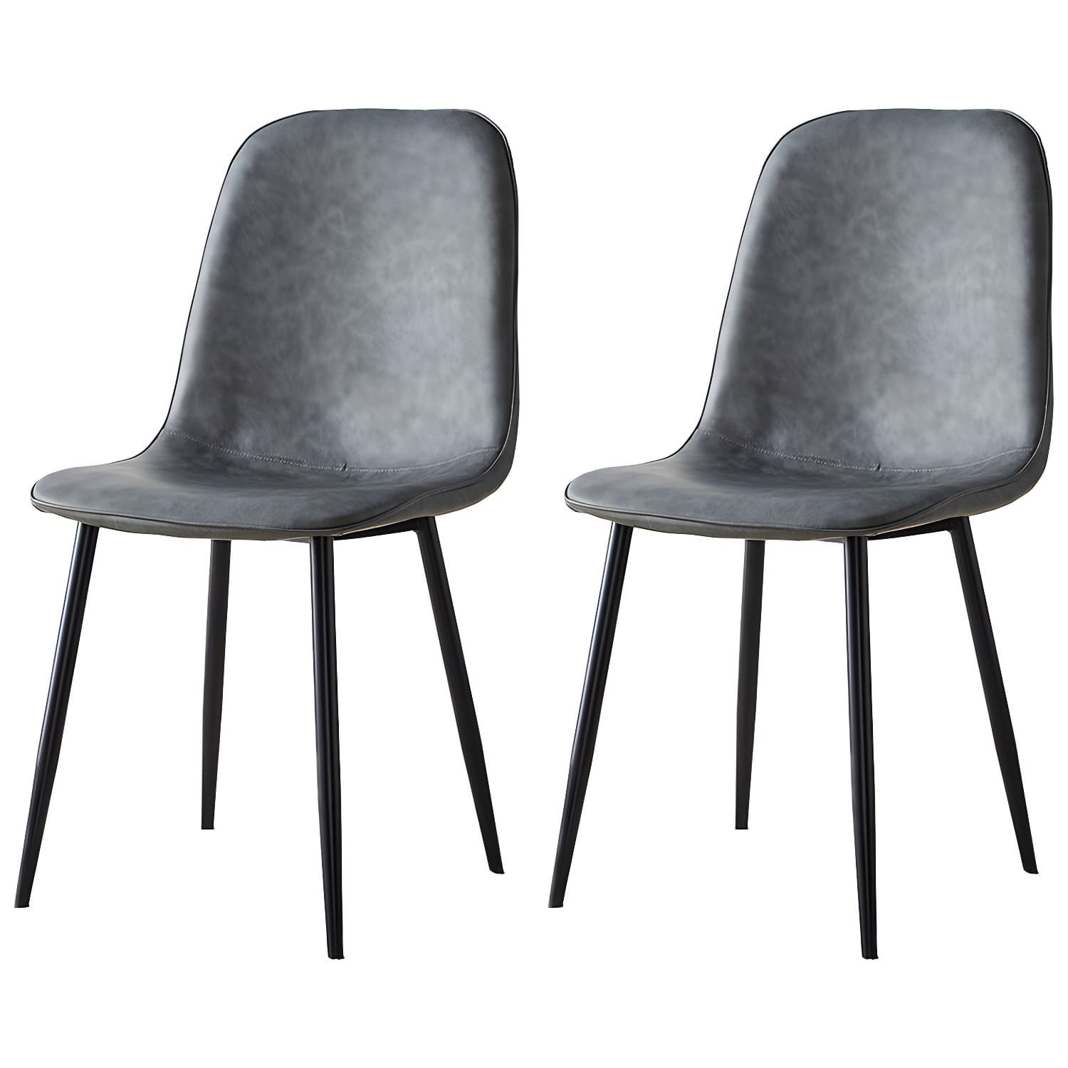 Upholstered Armless Dining Chairs Home Side Chairs with Metal Legs (Set of 2) - image 6