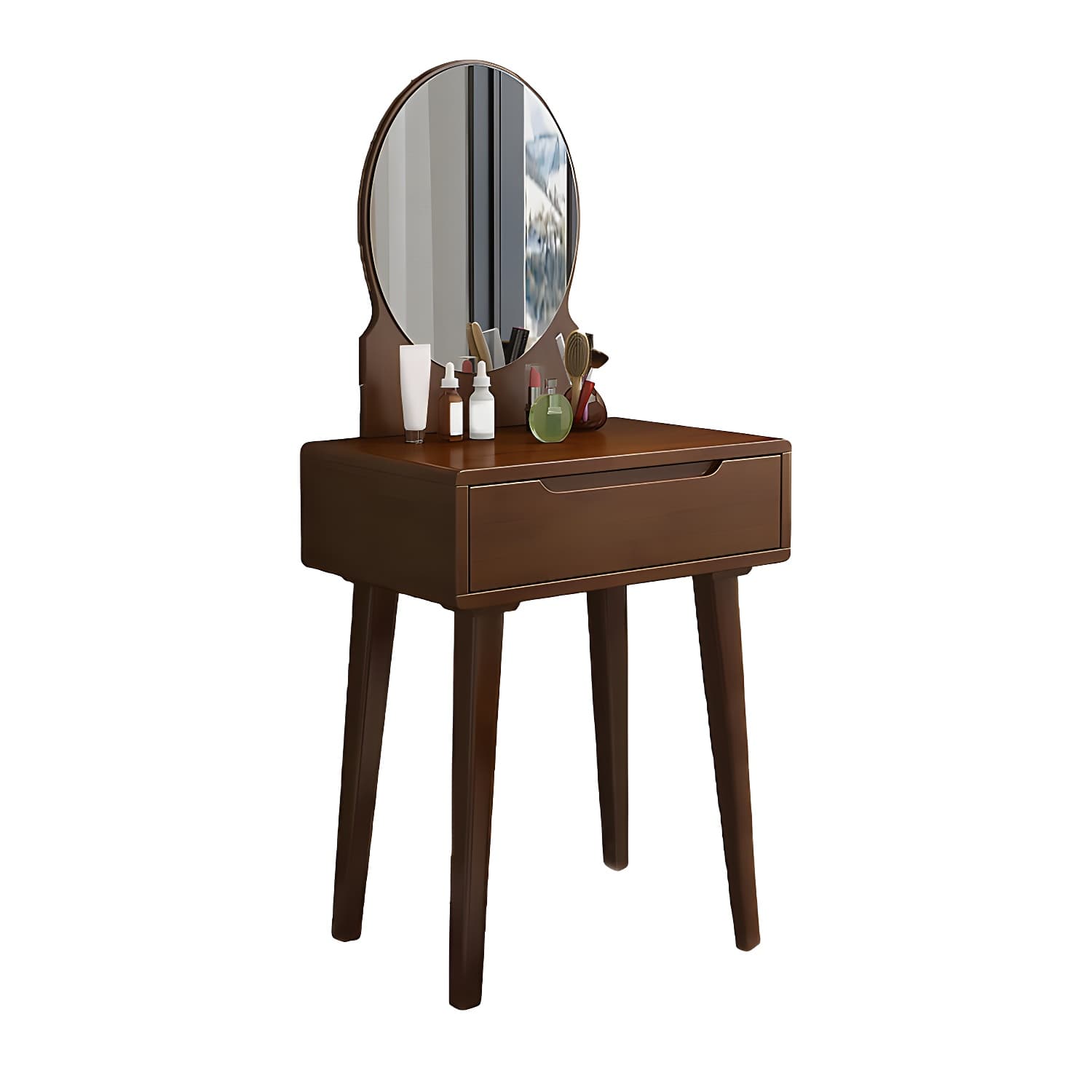 Scandinavian Vanity Makeup Table Set Solid Wood Dressing Table Stool Set - image 16