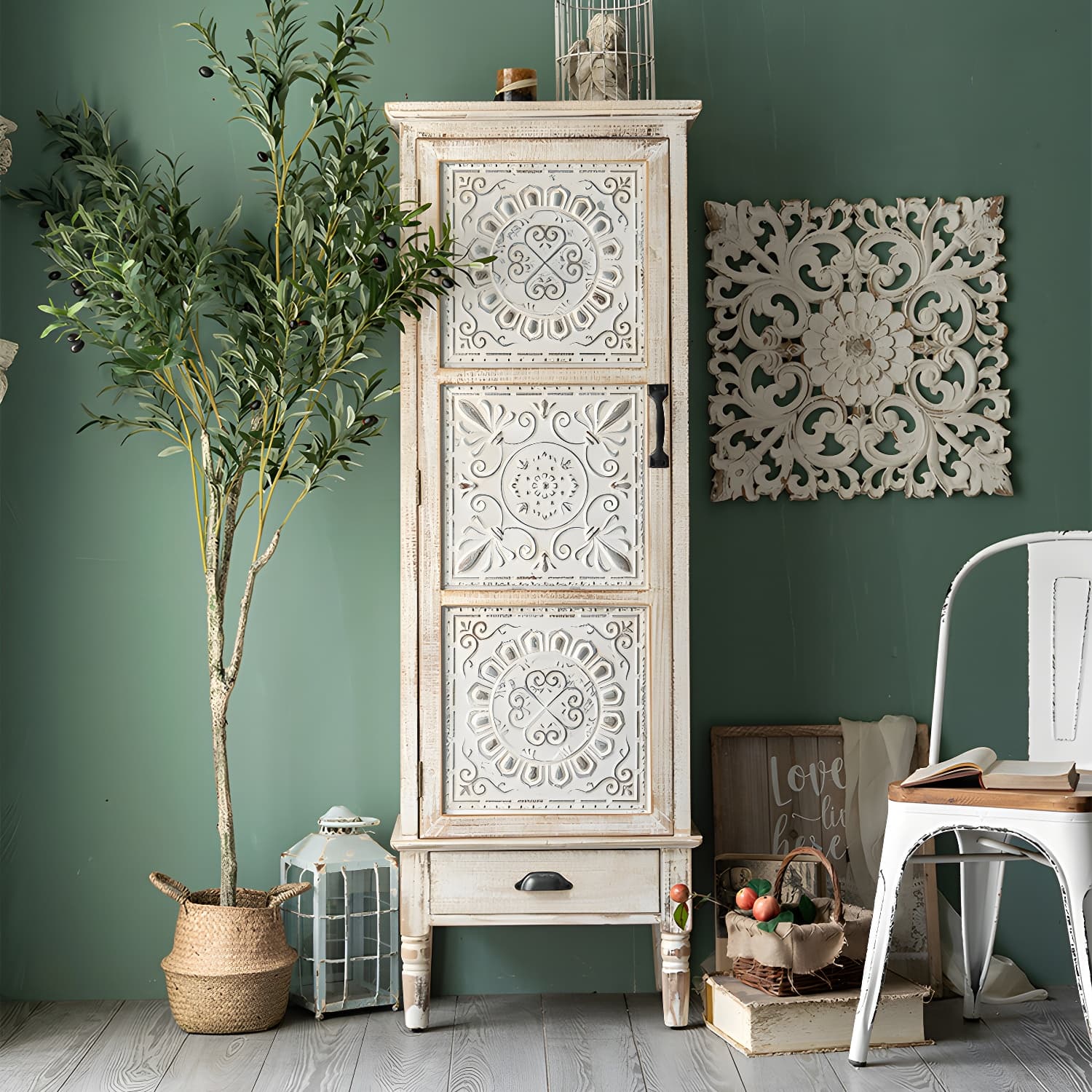 14.2'' Wood Rectangular Traditional Accent Cabinets with Drawers and Cabinet Included