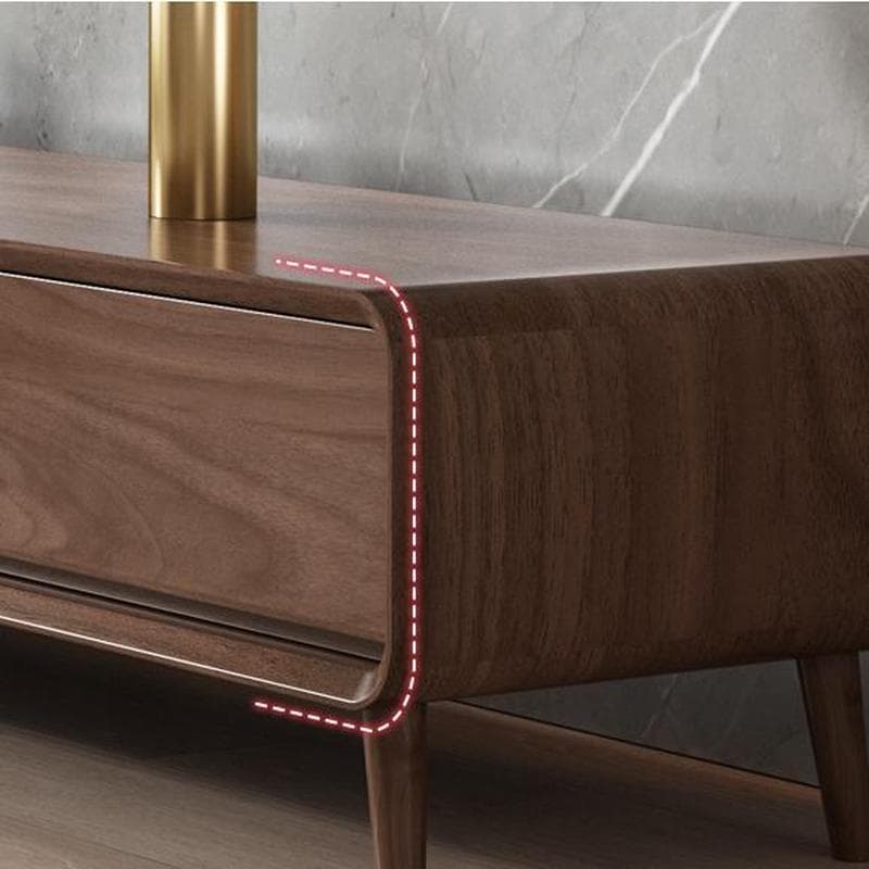 4-Drawer Modern Wood TV Stand with Open Storage and Cable Management - image 11