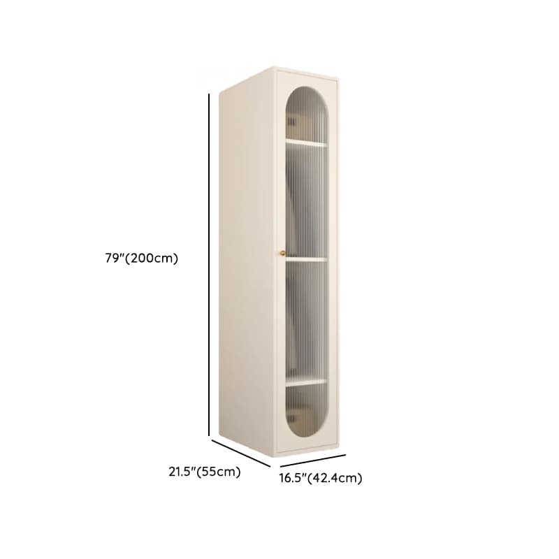 Chalk Casual Unattached Wardrobe with Adaptable Shelf, Soft Close Door, Hanging Rod, and Articulated Mechanism - image 14