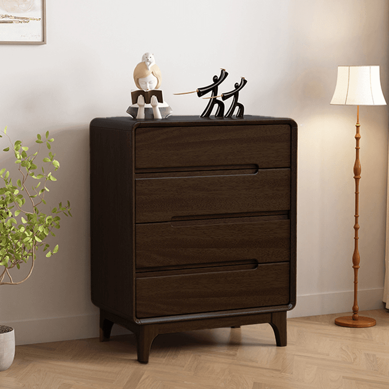 Trendy Walnut Wood Lingerie Chest/Bachelor Chest with 5/4/3 Drawers in Vertical/Horizontal Orientation