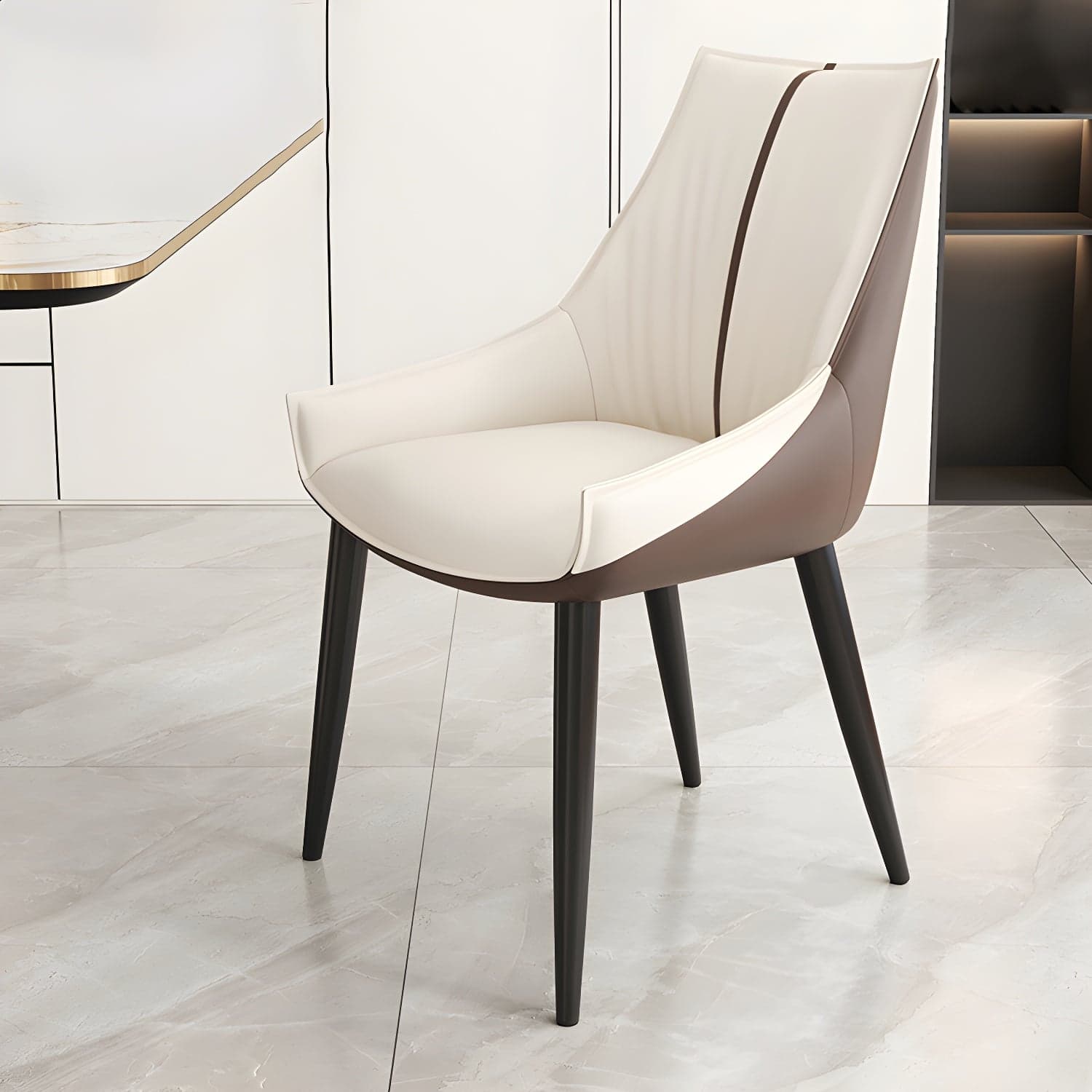 Glam Style Parsons Back Upholstered 4 Legs Home Use Dining Side Chair - image 9