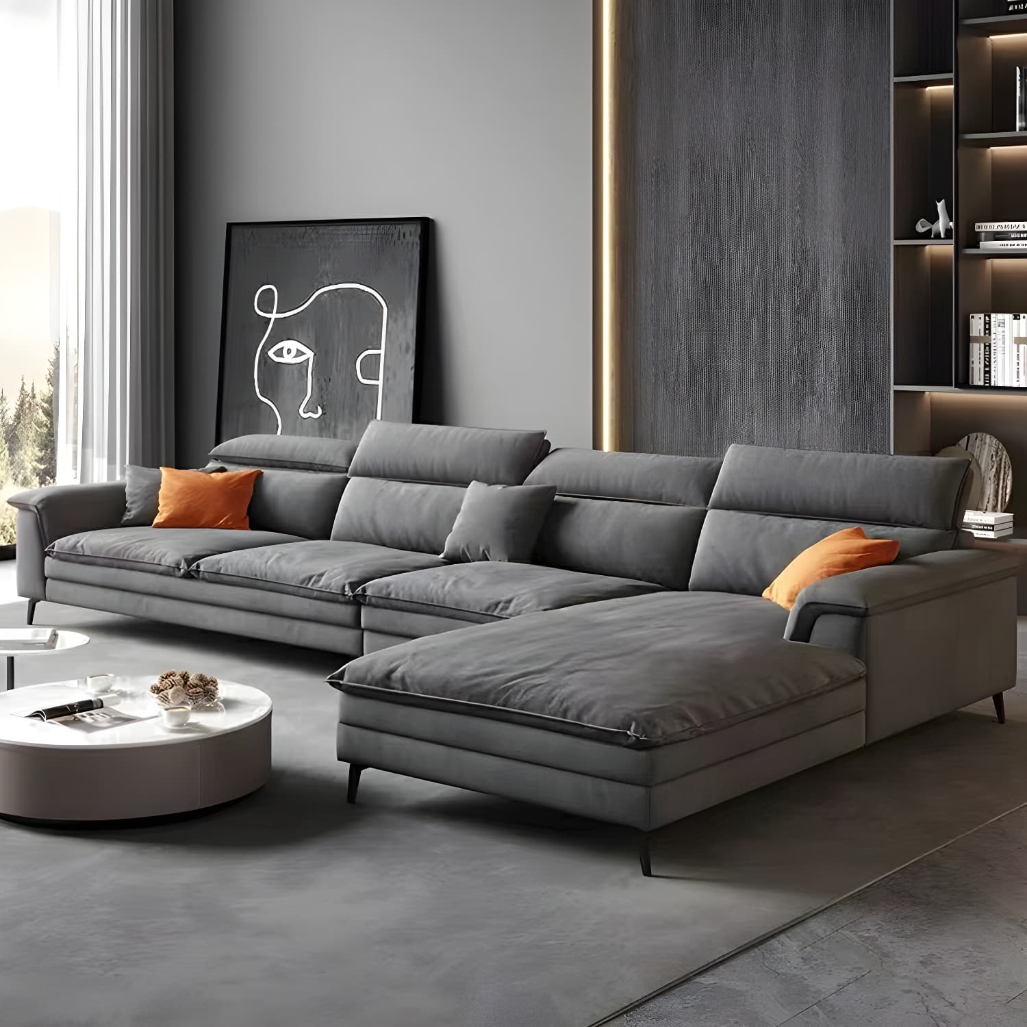Tech Flannel Upholstered Modular Sectional Sofa in Assorted Colors - image 8