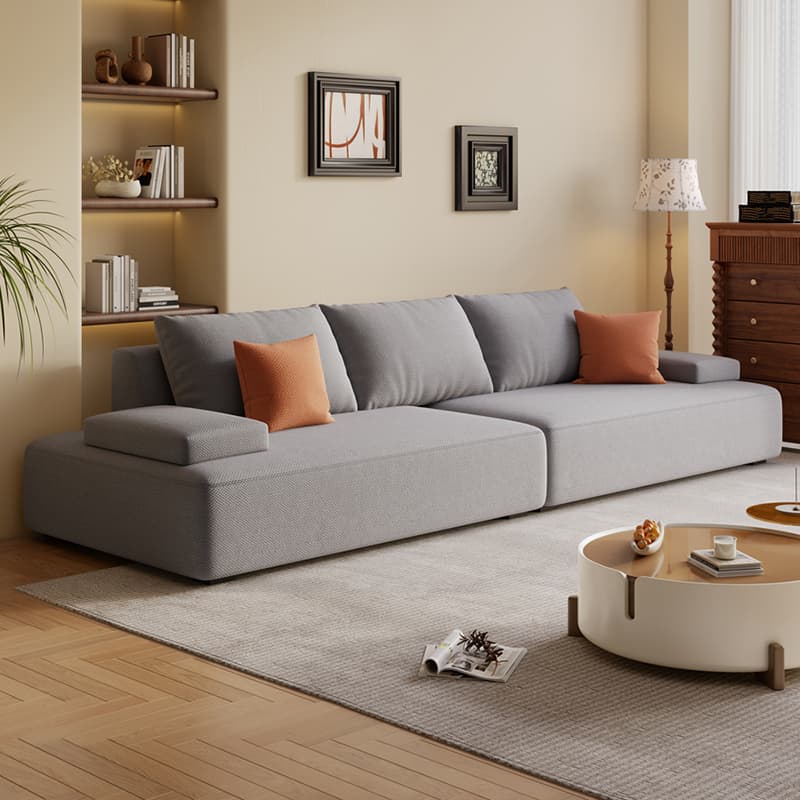 Tear Resistant Standard Sofa in Light Gray/Emerald Green/Ivory with 5 Pillows - image 3