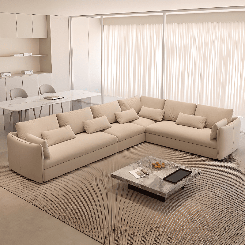 Straight/L-Shape Horizontal/Right Ink/White Sofa Couch/Sofa Recliner with Concealed Support for Drawing Room - image 3