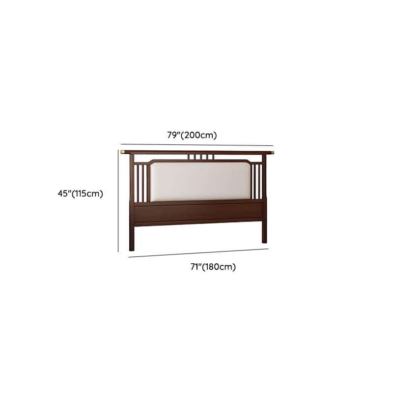 Modish No Distressing Timber Panel Headboard with Rectangle/Stepped Shape for Queen/King/Full Bed, Featuring Sponge Upholstery and Standard Height - image 19