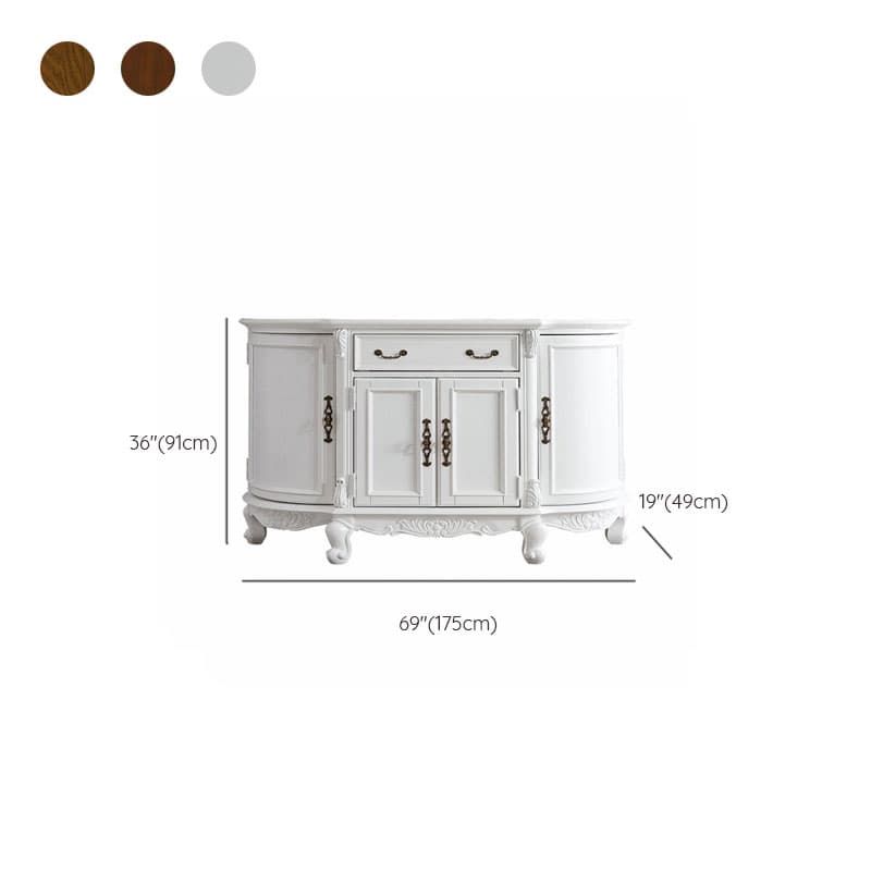 Traditional Wooden Sideboard with Storage Cabinets and Drawers - image 15