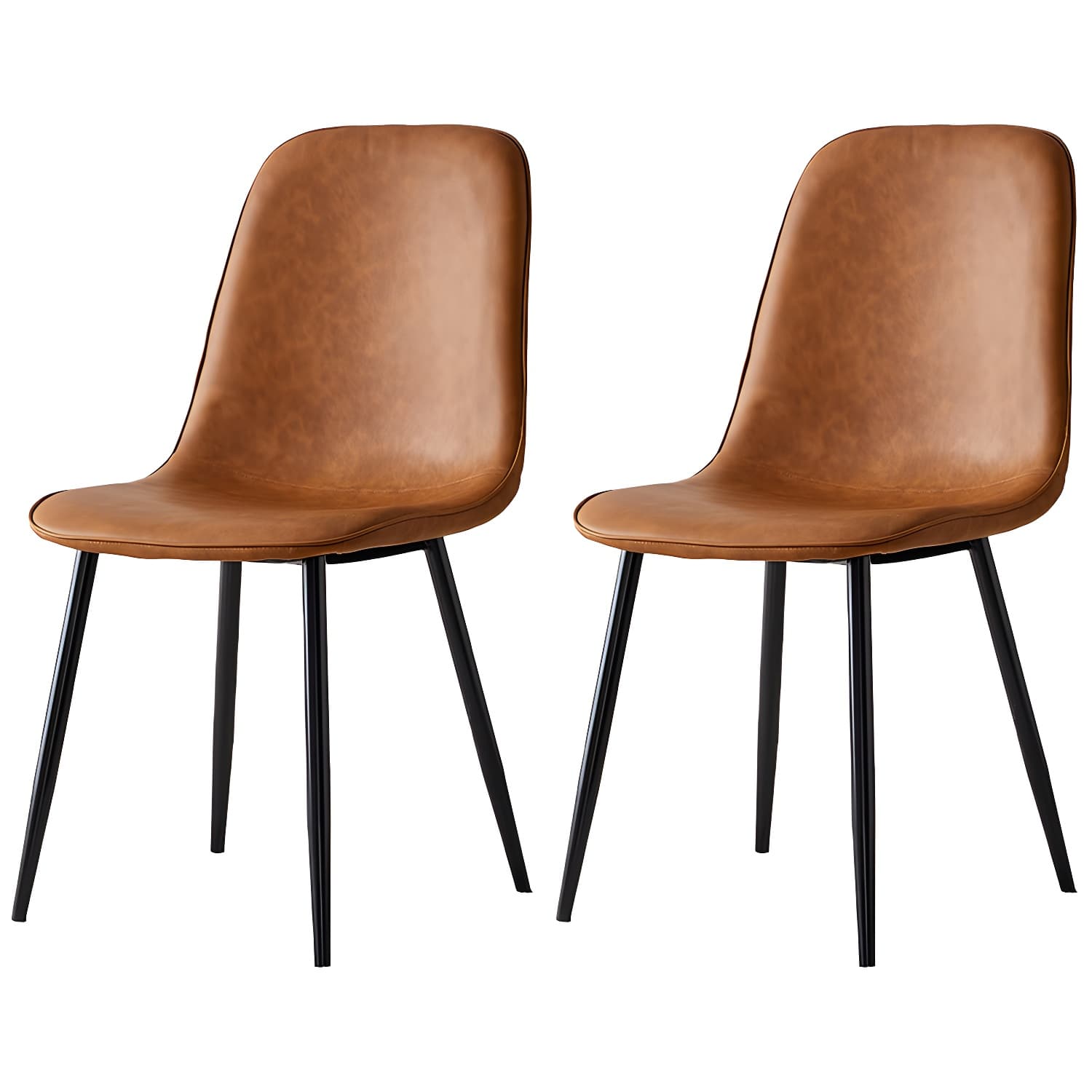Upholstered Armless Dining Chairs Home Side Chairs with Metal Legs (Set of 2) - image 4